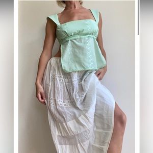 Enduring Kairos Acqua Fresca top in Acqua green